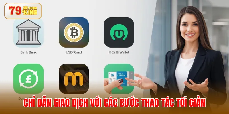Chỉ dẫn giao dịch với các bước thao tác tối giản