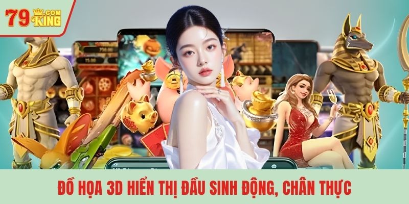Đồ họa 3D hiển thị đầu sinh động, chân thực