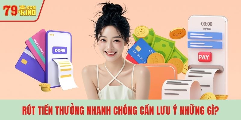 Rút tiền thưởng nhanh chóng cần lưu ý những gì?