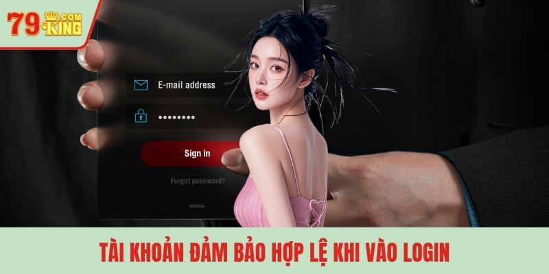 Tài khoản đảm bảo hợp lệ khi vào login